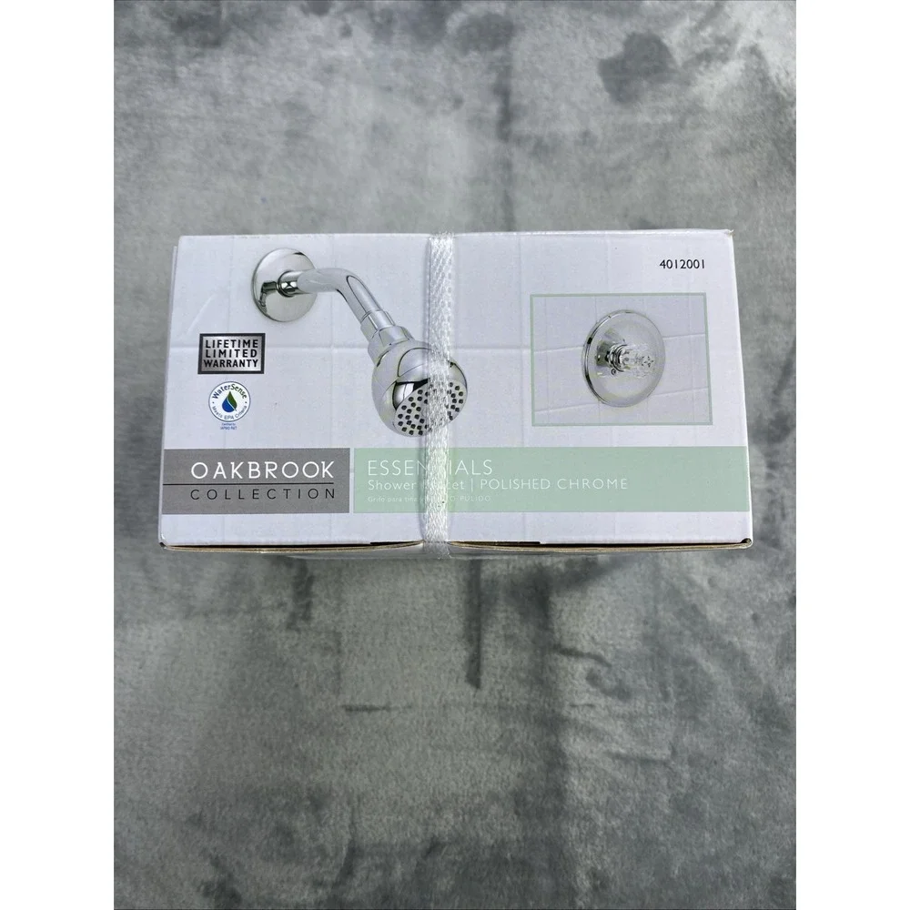 OakBrook Essentials Shower Faucet Acrylic One Handle Chrome 832X-0501 1.8GPM NEW